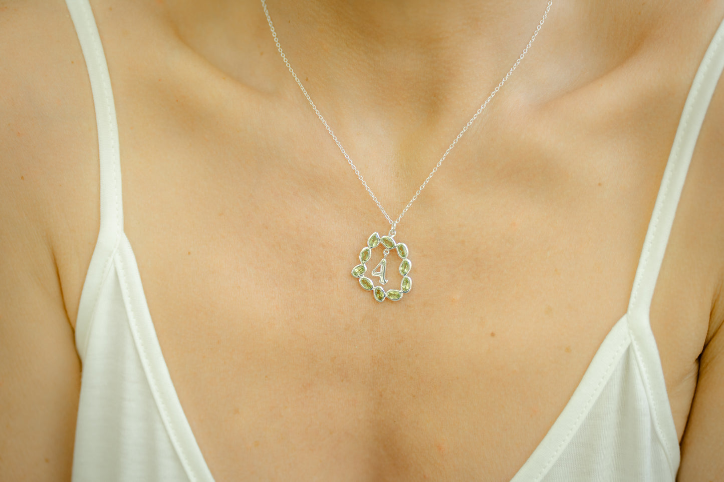 Life Path 4 Gold Necklace with Peridot