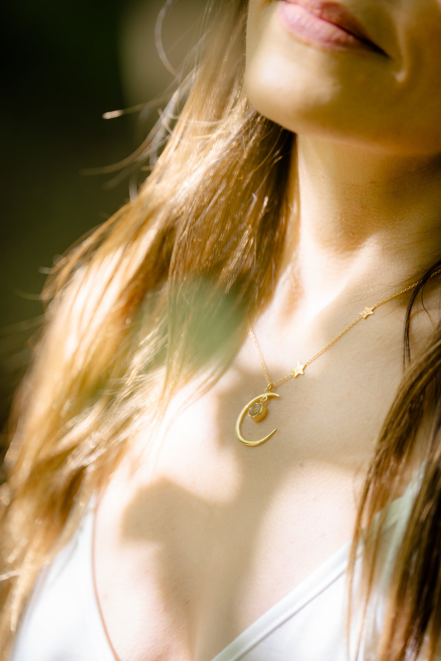 Sun, Moon & Stars Gold Necklace - A Talisman of Light, Cycles & Sacred Alignment