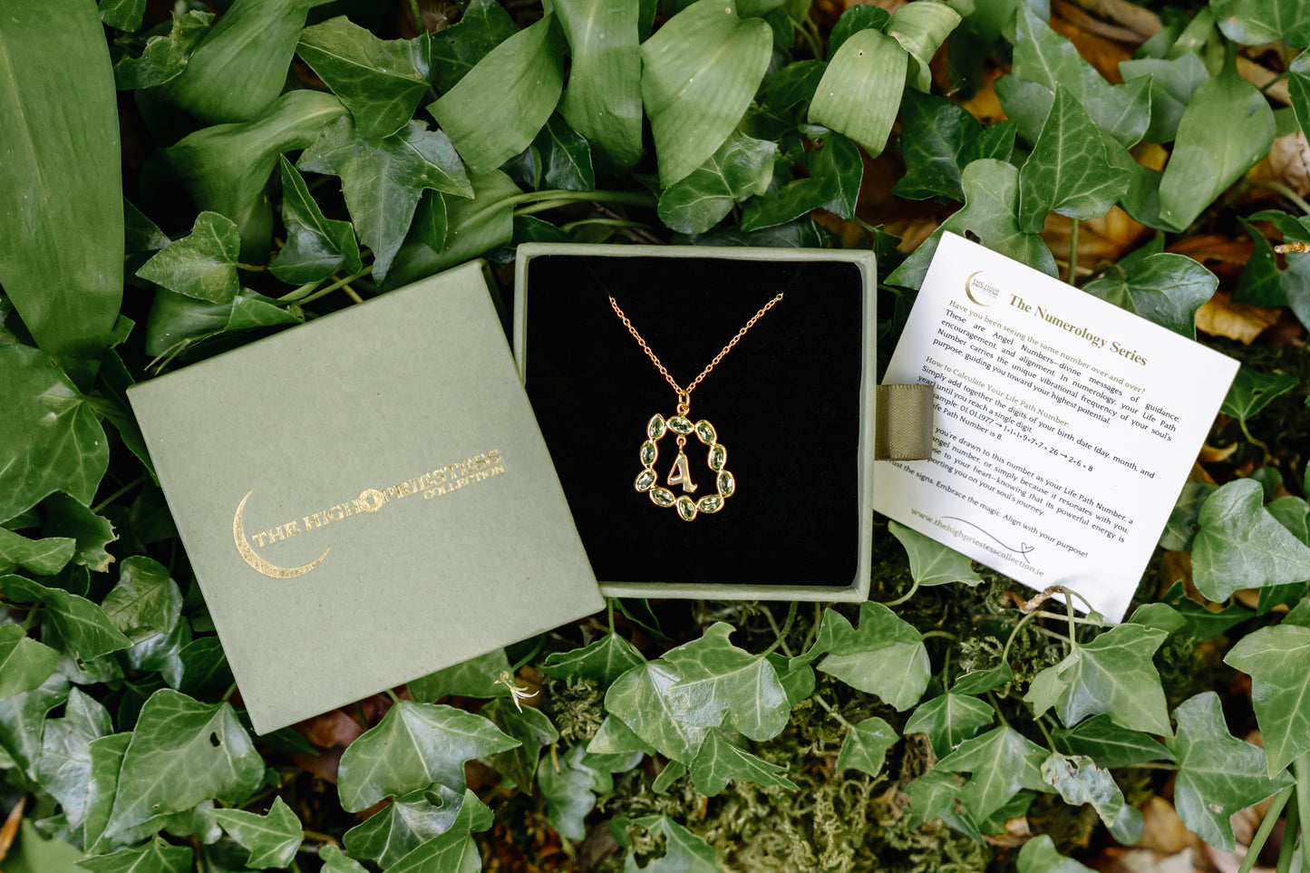 Life Path 4 Gold Necklace with Peridot