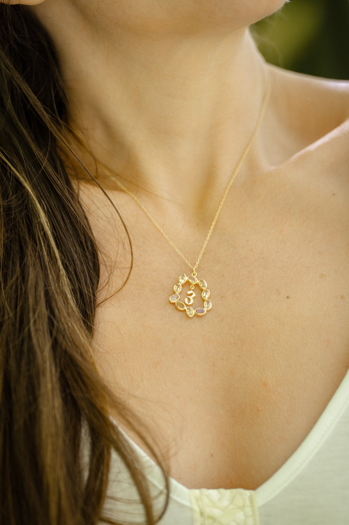 Life Path 3 Gold Necklace with Citrine