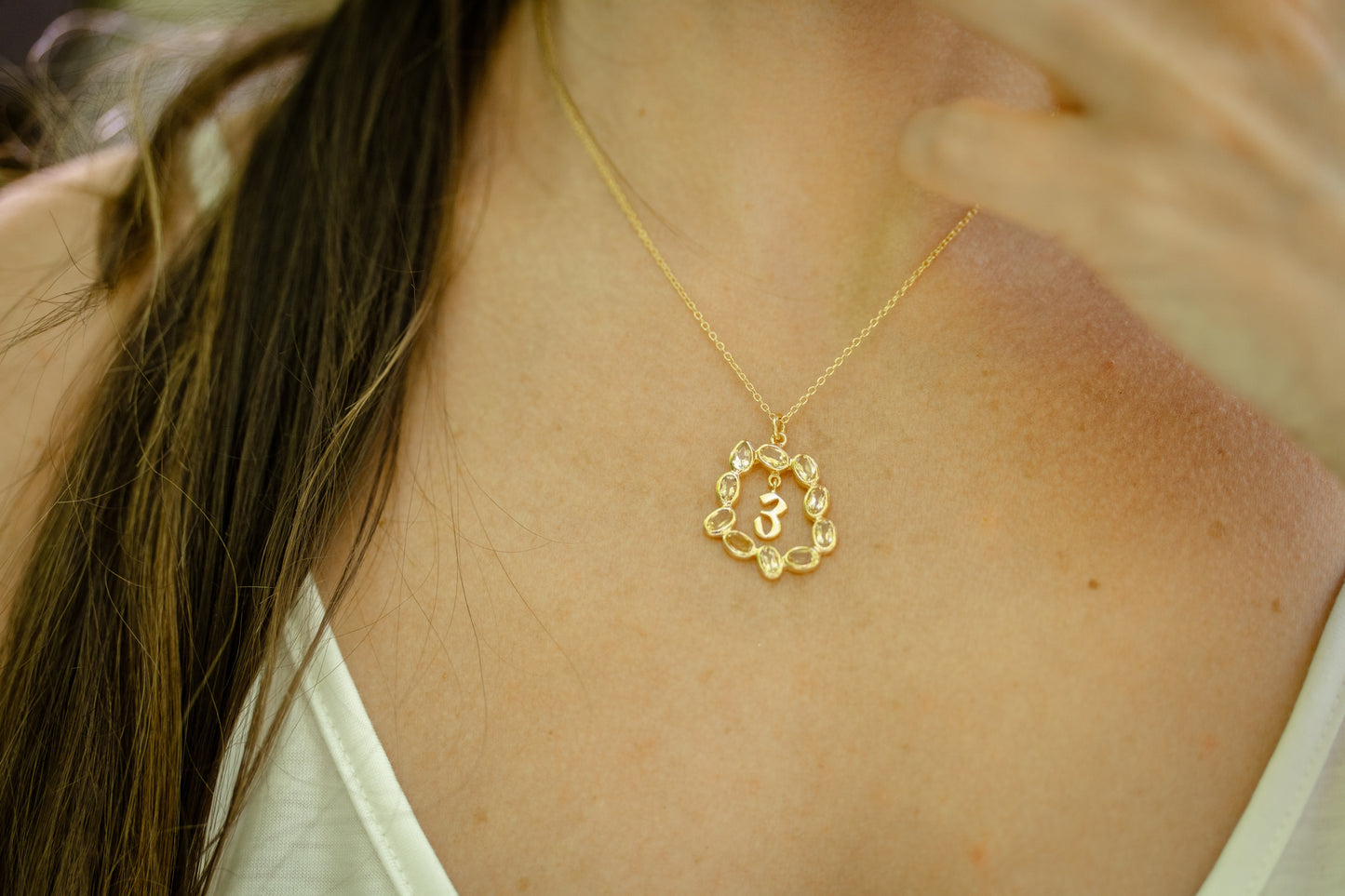 Life Path 3 Gold Necklace with Citrine