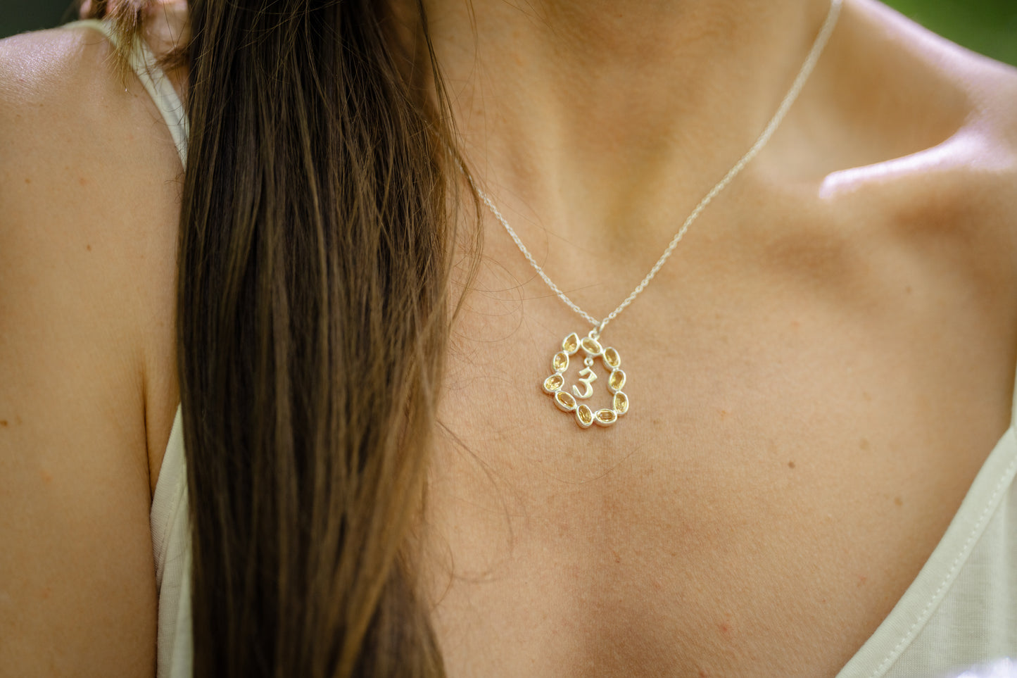 Life Path 3 Silver Necklace with Citrine