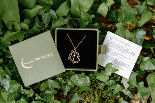 Life Path 7 Gold Necklace with Amethyst