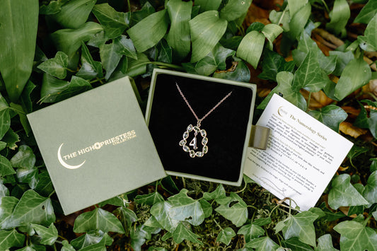 Life Path 4 Silver Necklace with Peridot